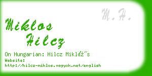 miklos hilcz business card